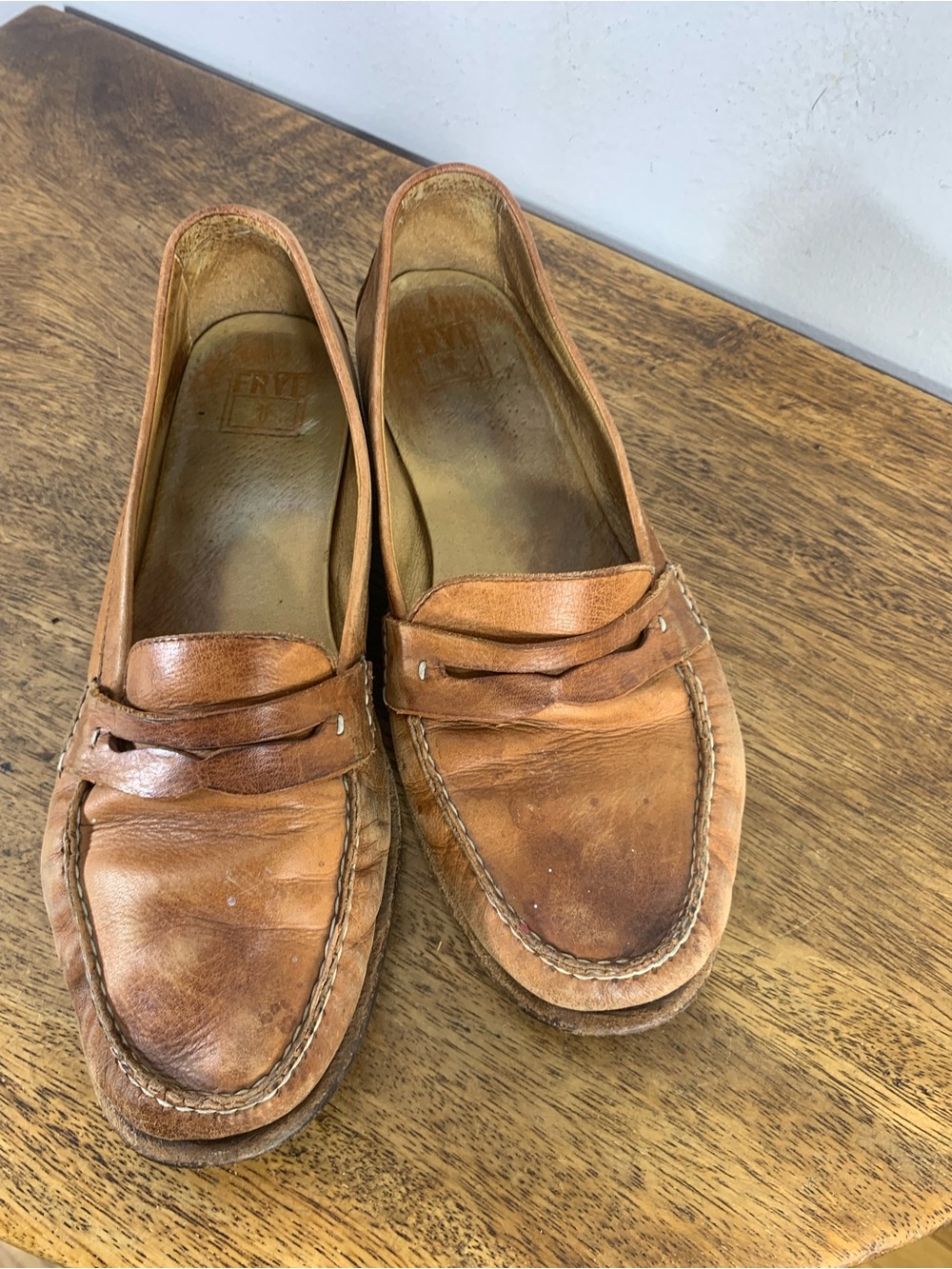 Vintage Frye leather penny loafers - Picture 3 of 9